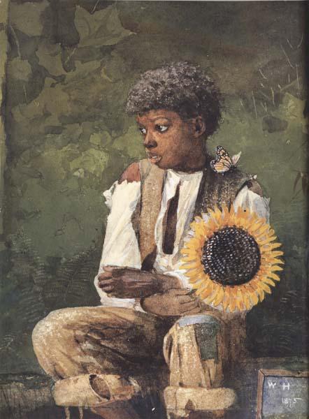 Winslow Homer Taking Sunflower to Teacher (mk44) Norge oil painting art